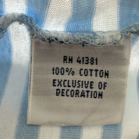 Polo Ralph Lauren Blue and White Crew Neck Short Sleeve Tee Size Large - Picture 4 of 4